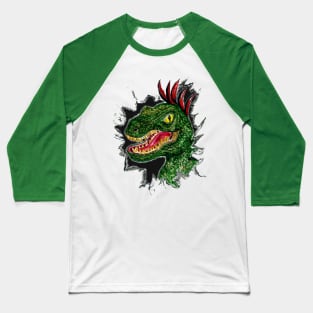 Green velociraptor Baseball T-Shirt